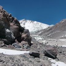 Ojos del Salado from the Refugio Tejos